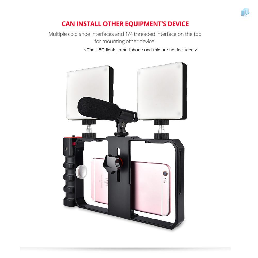 Khung Ổn Định Điện Thoại Cầm Tay + 3 Giá Đỡ Cho iPhone Xs / Xs Max / XR / X / 8 Samsung Xiaomi Huawei