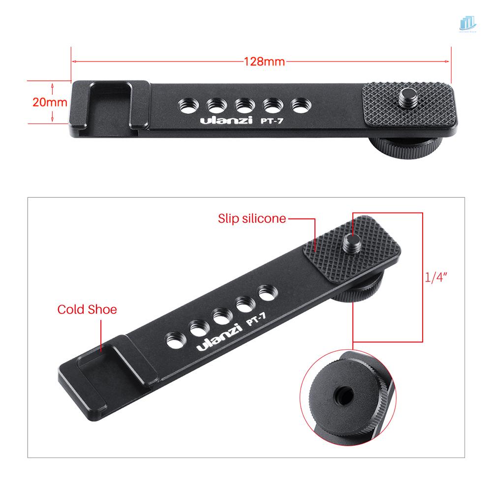 Tấm Giá Đỡ Mở Rộng Gắn Micro Thông Dụng Ulanzi PT-7 Bằng Hợp Kim Nhôm Với Ốc Vít 1 / 4 Inch Cho iPhone RX0 II