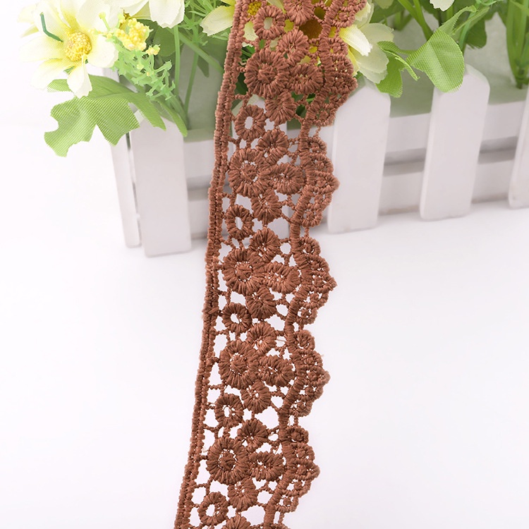 Cuộn Dây Ruy Băng Dày Thêu Ren 1 Yard Dùng Trang Trí Thủ Công DIY