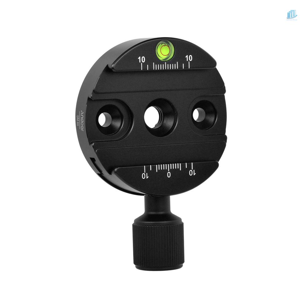 ANDOER Đĩa Kẹp Tháo Lắp Nhanh Bằng Hợp Kim Nhôm 60mm 3 / 8-inch Với 1 / 4-inch Cho Arca Swiss QR