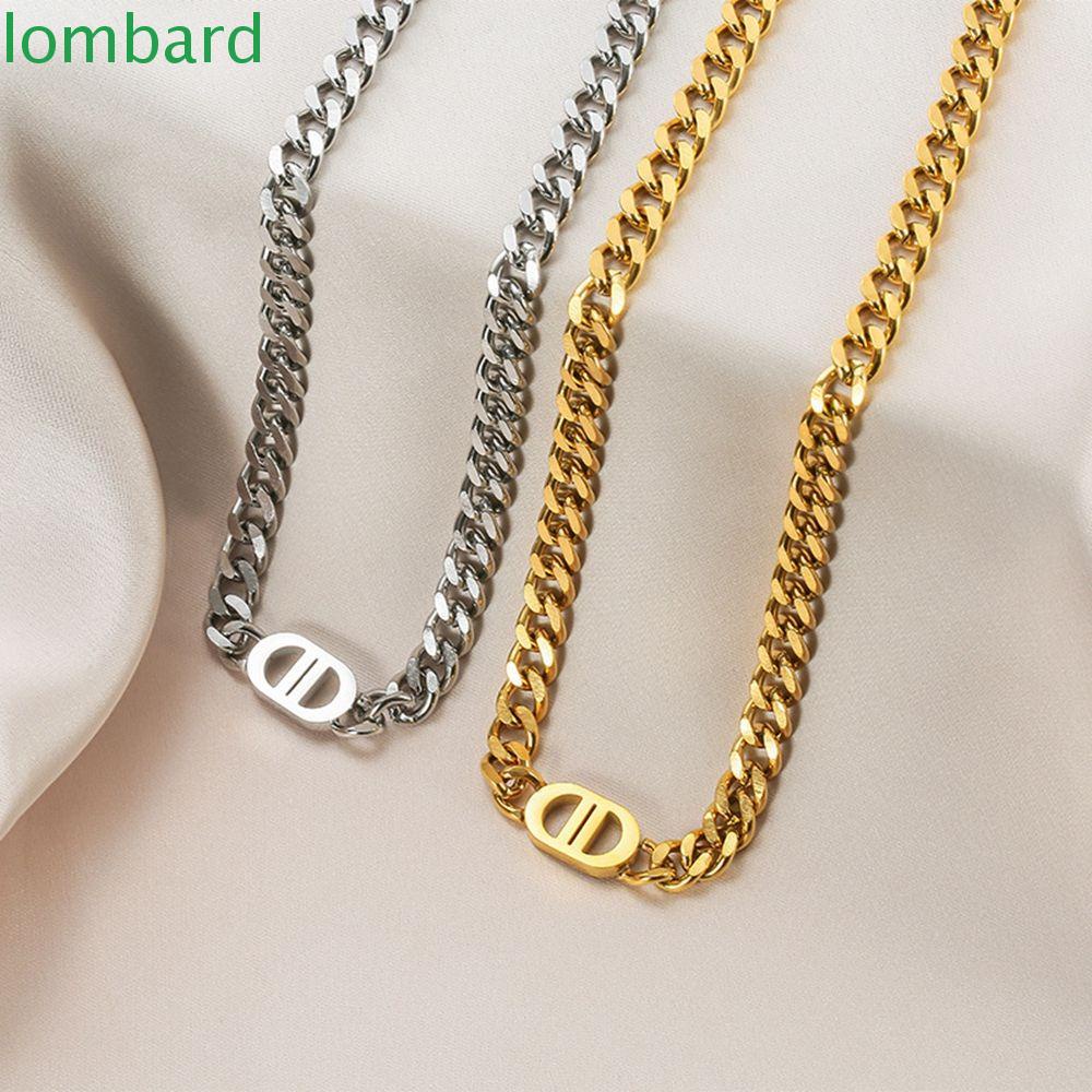 Vòng cổ Kim Loại Mặt Chữ DD Sang Trọng Phong Cách Punk Hàn Quốc