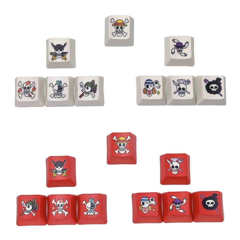 Bộ 9 Nút Bàn Phím PBT In Hình Hoạt Hình Pirate King