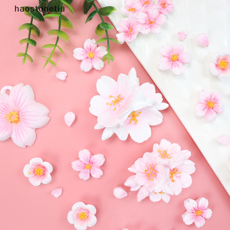 1 Khuôn Silicone Tạo Hình Hoa Anh Đào 6 Lỗ DIY Trang Trí Bánh