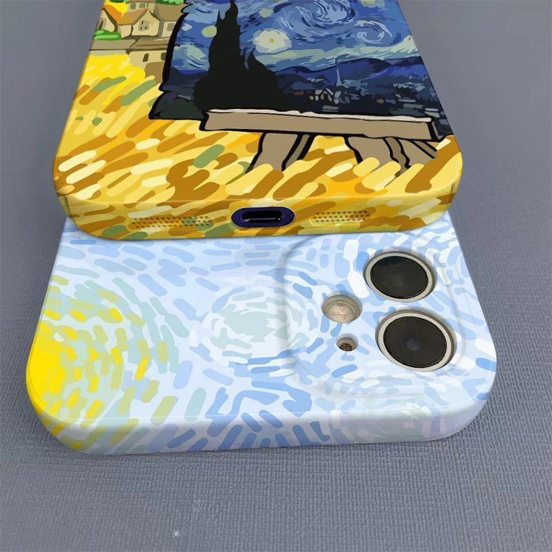 Ốp Điện Thoại Cứng Họa Tiết Tranh Van Gogh Độc Đáo Thời Trang Cho iphone11XR14pro 13 / 8p 12max / 7