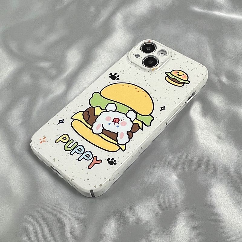 Ốp Điện Thoại Cứng / Mỏng In Họa Tiết Chó Burger Dễ Thương Cho Iphone xs14 7 13 1211 Xr8 TLY1