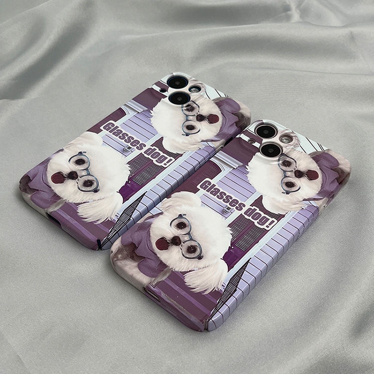 Ốp Điện Thoại Cứng Màu Tím In Họa Tiết Ngộ Nghĩnh Cho Iphone 7 / 12xsiphone1311 xr / 14 / 8
