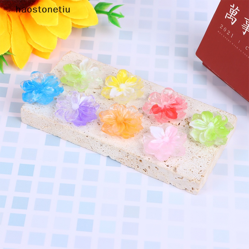 Ha Bộ 10 Bông Hoa Pha Lê Trong Mờ Không Nhòe Làm Kem Thủ Công
