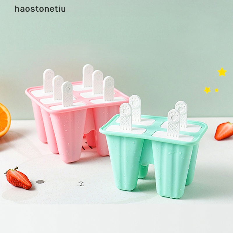 Khuôn Làm Kem Que 6 Ngăn Bằng Silicone Cấp Thực Phẩm DIY