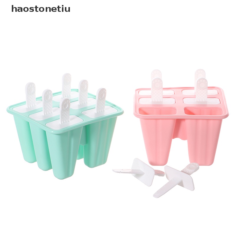 Khuôn Làm Kem Que 6 Ngăn Bằng Silicone Cấp Thực Phẩm DIY