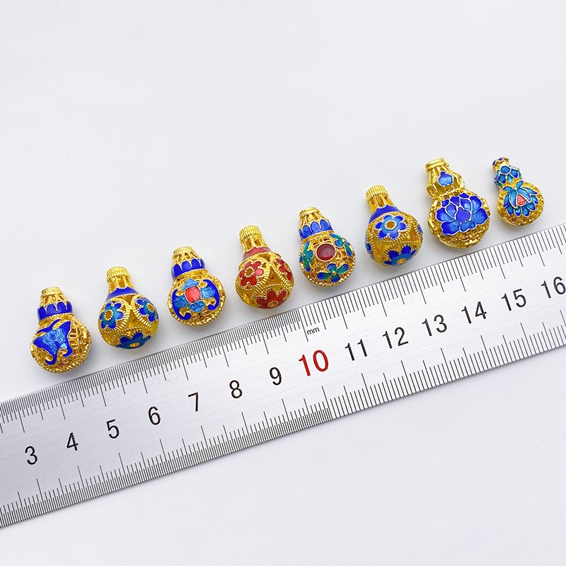 hạt charm Phụ Kiện Trang Sức Dây Chuyền / Vòng Tay / Bông Tai Hình Đầu Phật / Hoa Sen Khảm Đá Xanh Dương diy