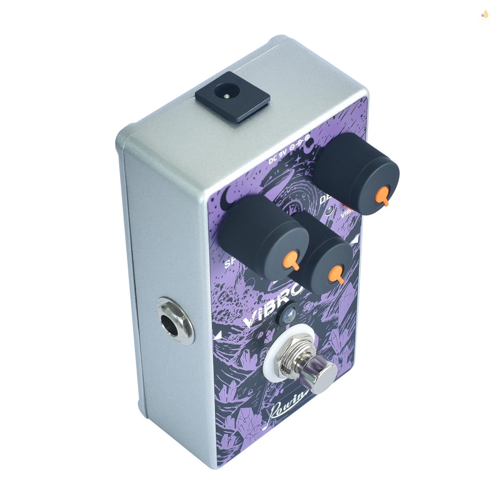 Bàn Đạp Hiệu Ứng Đàn Guitar mynice Rowin RE-02 VIBROCK Chorus Vibrato Với Núm Điều Chỉnh Tốc Độ Sâu Được Vỏ Kim Loại