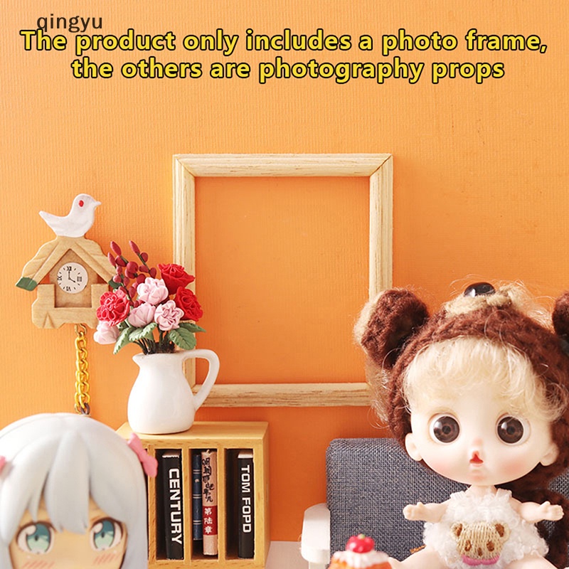 Qingyu 1 Khung Ảnh Mini Hình Chữ Nhật Trang Trí Nhà Búp Bê