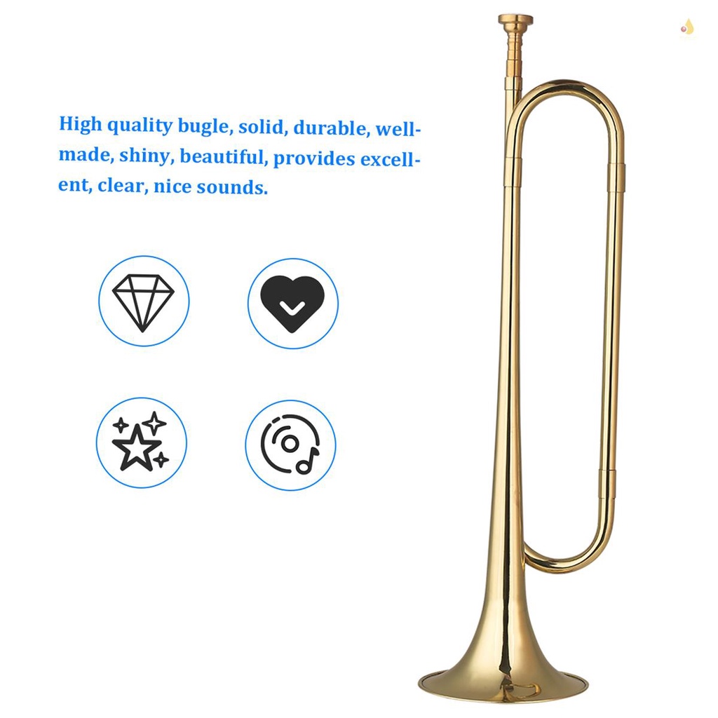 Kèn Trumpet C Bằng Đồng Thau Mạ Vàng 18.7 Inch Cho Người Mới Bắt Đầu