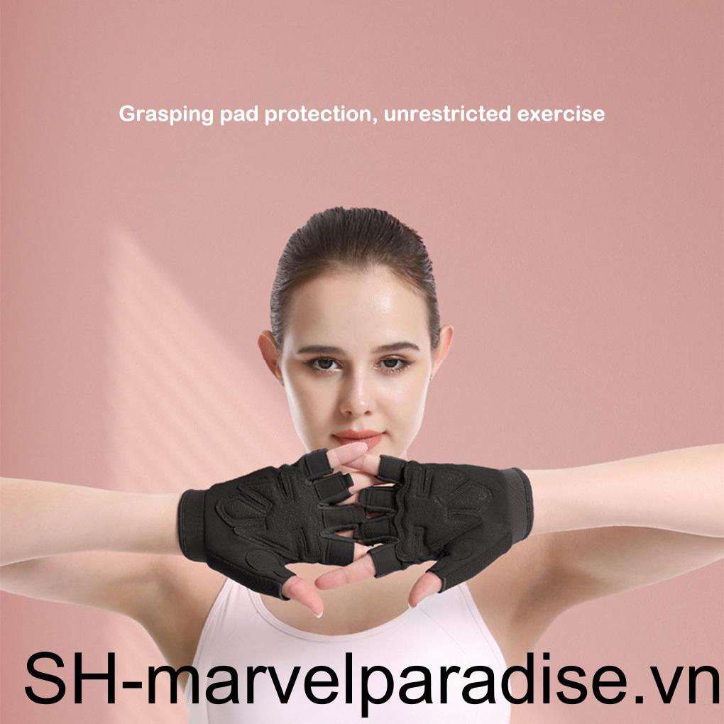 1 Đôi Găng Tay Thể Thao Nửa Ngón Chống Sốc Hỗ Trợ Nâng Tạ