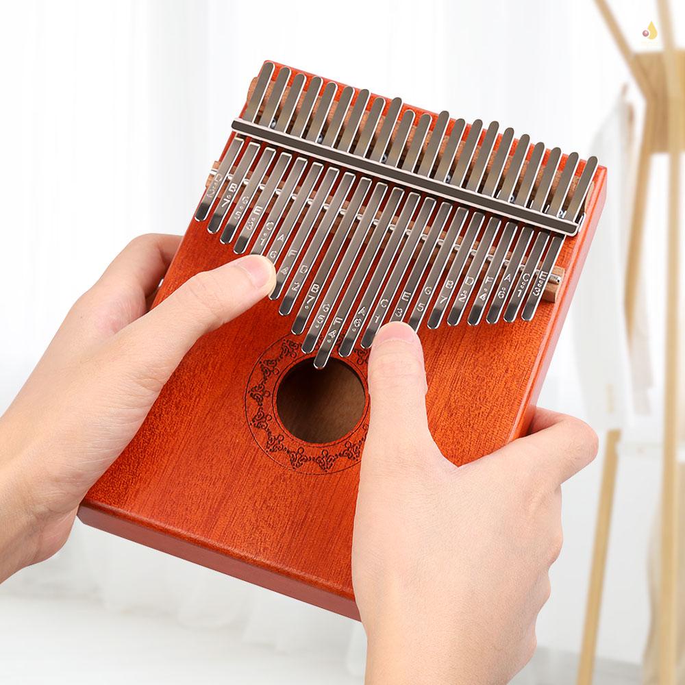 Sách Đàn Kalimba 21 Phím Bằng Gỗ + Búa Làm Sạch Ngón Tay Tiện Dụng Cho Người Mới Bắt Đầu