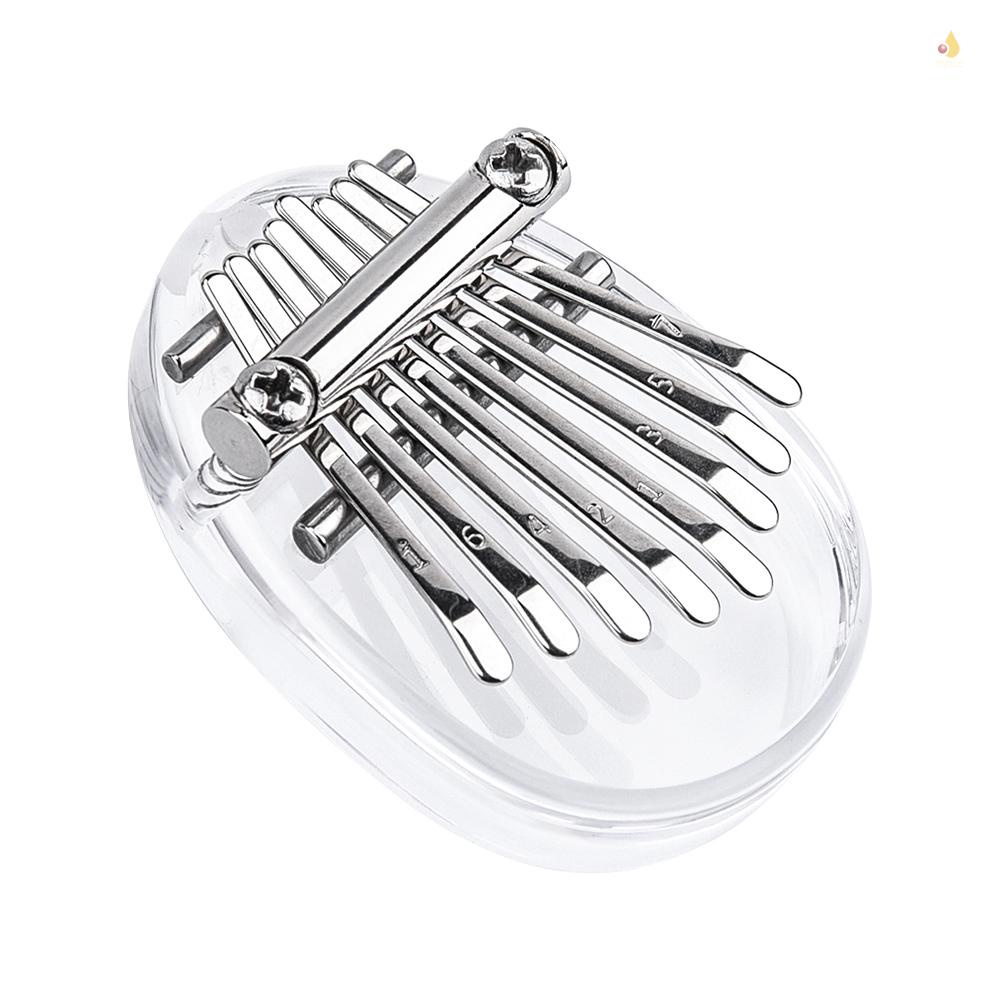 Đàn Kalimba 8 Phím Bằng Acrylic Trong Suốt Mini Đeo Ngón Tay