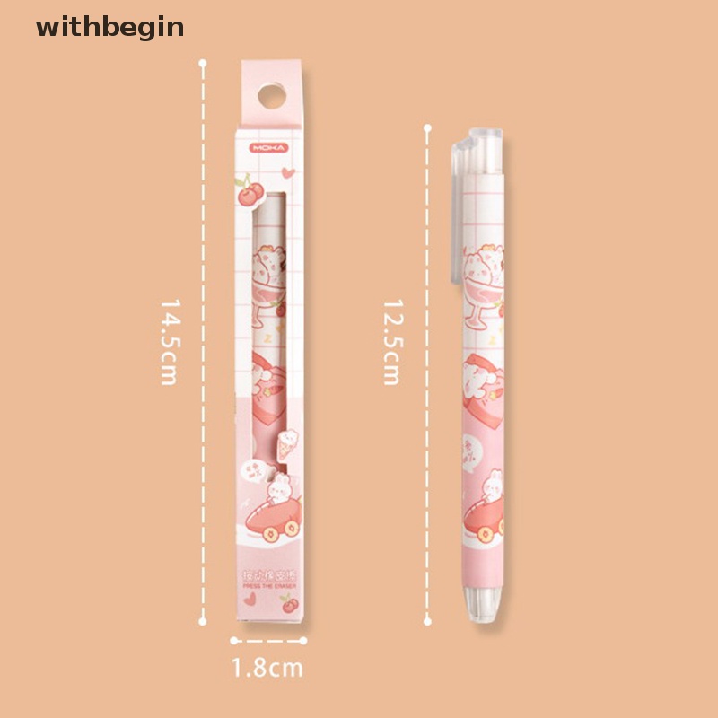 Cục Tẩy Bút Chì Dạng Nhấn Hình Hoạt Hình Dễ Thương Có Thể Thu Gọn Cho Học Sinh / Văn Phòng