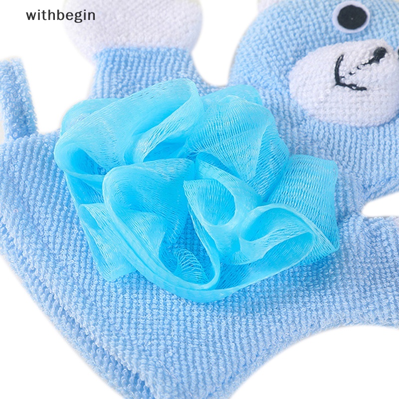 Găng Tay cotton Rửa Mặt Họa Tiết Động Vật Vui Nhộn Cho Bé