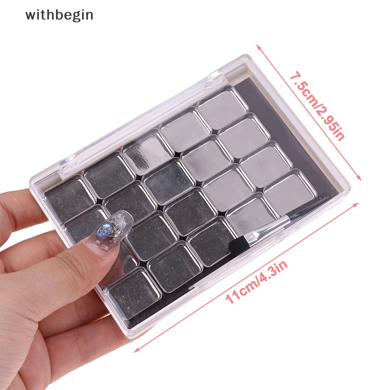 1 Bảng Phấn Mắt Từ Tính DIY Với 20 Ngăn Sắt Và Cọ Trang Điểm