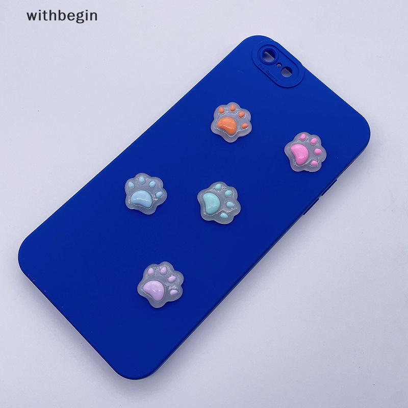 Bộ 2 Mô Hình Chân Mèo Mini Bằng Resin Dạ Quang Dễ Thương Trang Trí Bảng Điều Khiển Xe Hơi / Nhà Cửa / Sân Vườn