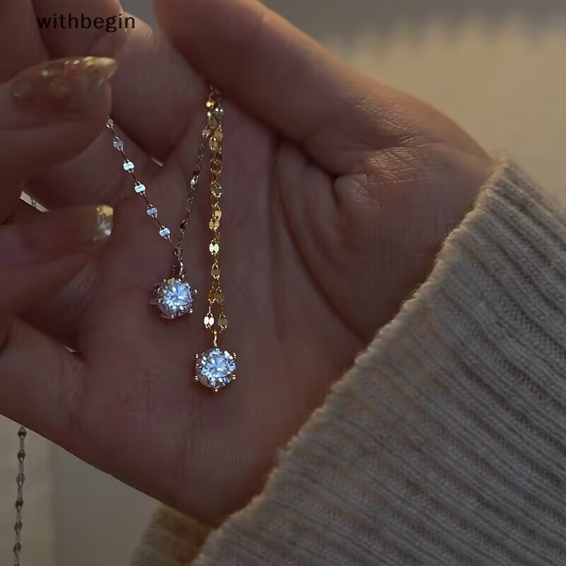 Vòng cổ Đính Đá Zircon Đơn Giản Thời Trang Dự Tiệc