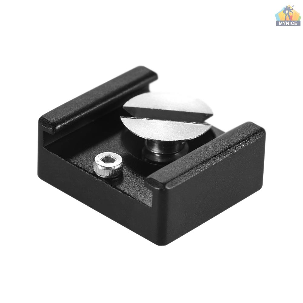 Giá Đỡ Chuyển Đổi Ngàm Andoer Cold Shoe Với Ốc Vít 1 / 4 &quot;Cho Đèn Flash Máy Ảnh DSLR