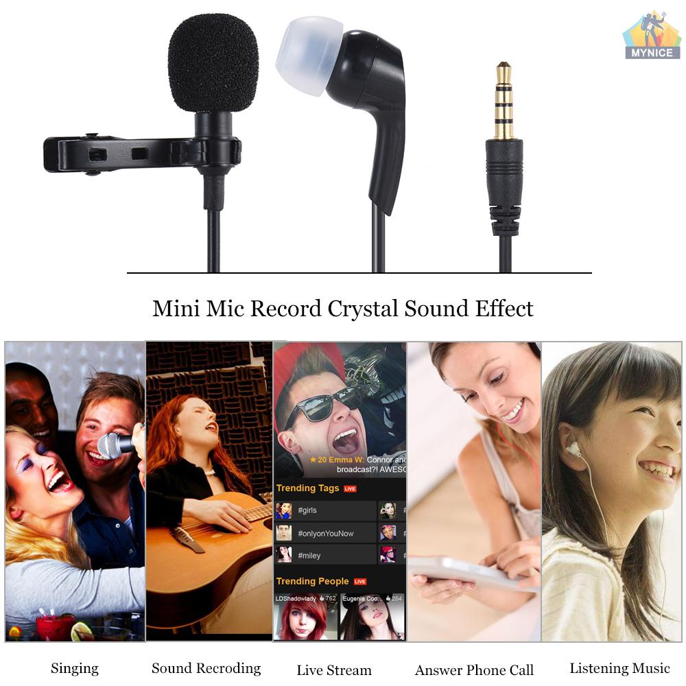 ANDOER Micro Mini Kẹp Ve Áo Jack 3.5mm Rảnh Tay Cho iPhone 6 / 6 plus / 5 iPad Laptop PC