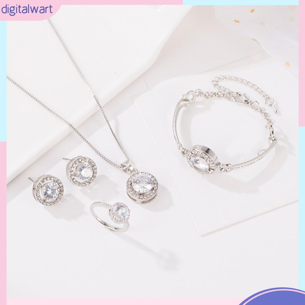 Bộ Trang Sức Mạ Vàng Đính Đá Sang Trọng Thời Trang