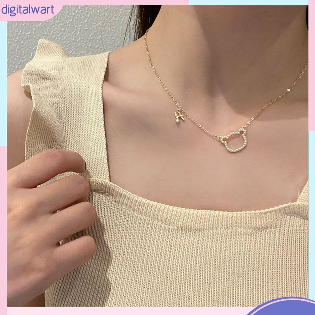 Vòng cổ Mặt Chữ H Đính Ngọc Trai Nhân Tạo Thời Trang Dành Cho Nữ