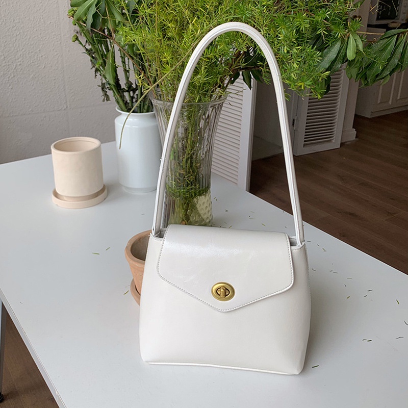 Ielgy Túi Xách bucket Đeo Cánh Tay Màu Hồng Ngọt Ngào Dễ Phối Đồ Phong Cách Hàn Quốc Cho Nữ