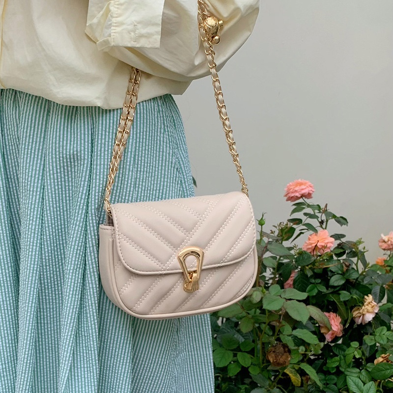 Ielgy Túi Xách Đeo Vai Phối Dây Xích Hình Thoi Nhỏ Phong Cách niche Chất Lượng Cao Cho Nữ