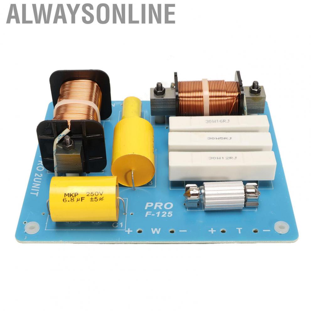 Alwaysonline 2 Way Crossover  Professional Treble Bass DIY Tool Fast Heat Dissipation Frequency Divider for Stage