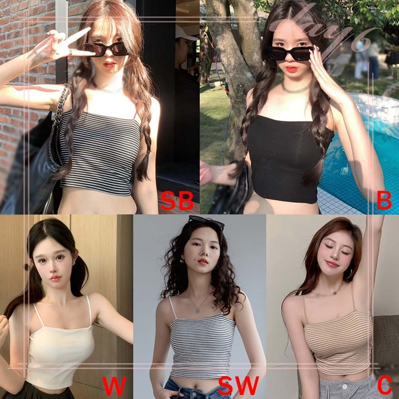 Áo Croptop Sát Nách Thời Trang Mùa Hè Phong Cách Hàn Quốc Cho Nữ