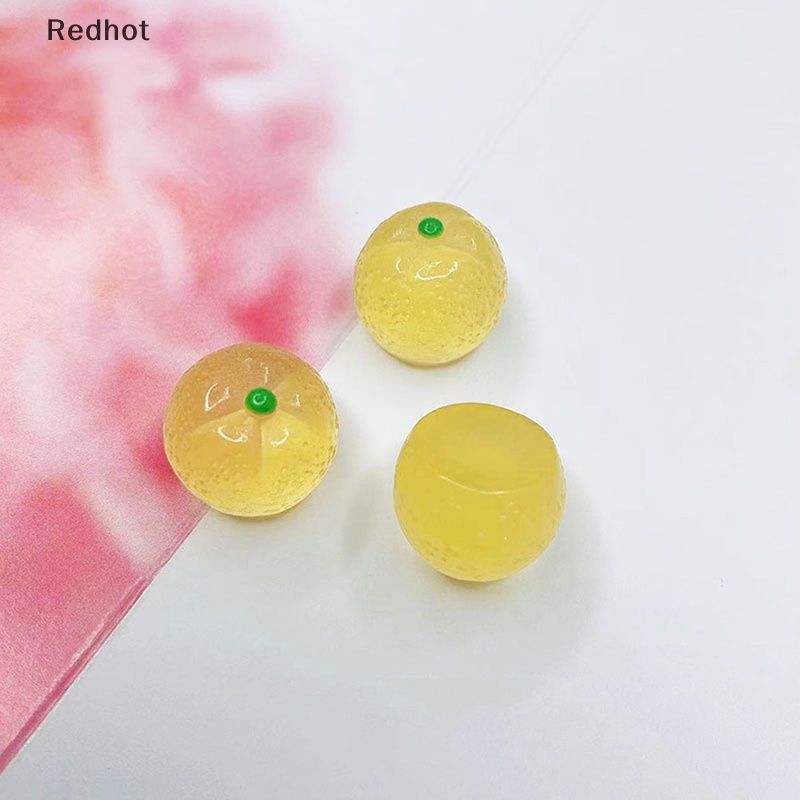 &lt; Redhot &gt; Set 5 Quả Cam Dạ Quang Mini Bằng Nhựa Resin Trang Trí Tiểu Cảnh DIY Đang Bán Chạy