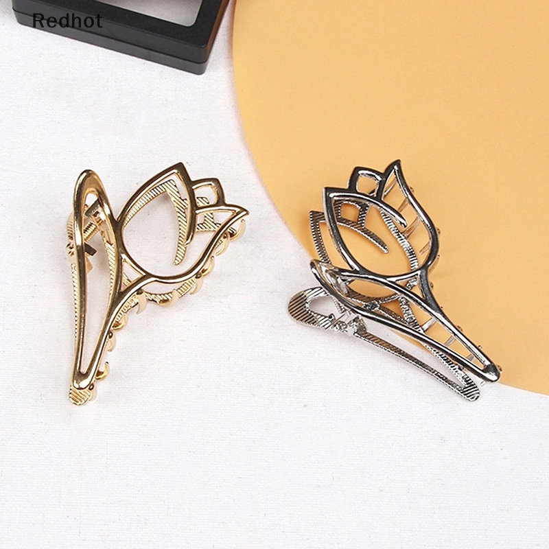&lt; Redhot &gt; Kẹp Tóc Móng Vuốt Bằng Kim Loại Hình Hoa Tulip Cho Nữ Giới Đang Giảm Giá