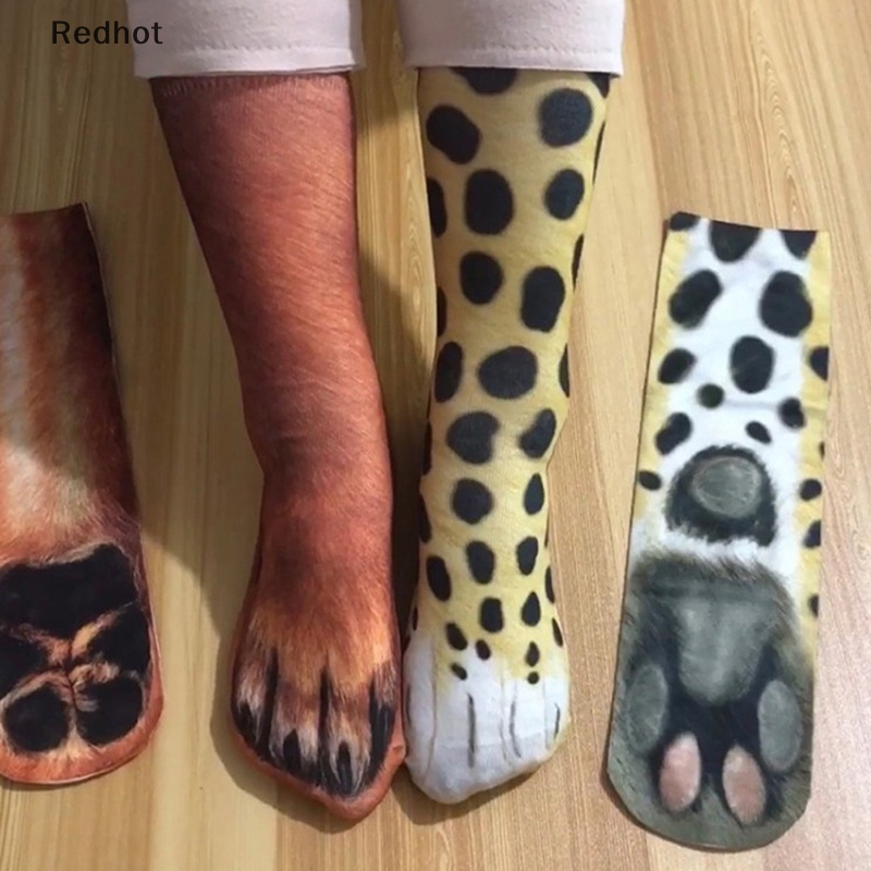 &lt; Redhot &gt; Vớ Cotton Họa Tiết Da Báo / Hổ Vui Nhộn Đáng Yêu Unisex Đang Giảm Giá