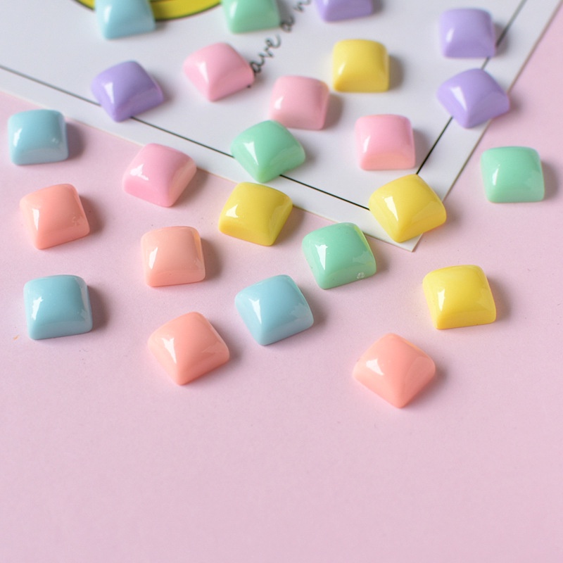 Set 10 Phụ Kiện Trang Trí Điện Thoại Hình Khối Nhỏ Dễ Thương DIY