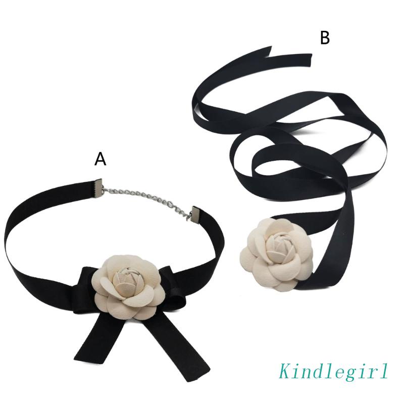 Vòng Cổ Choker Mềm Mại Đính Nơ Thanh Lịch Cổ Điển Cho Nữ