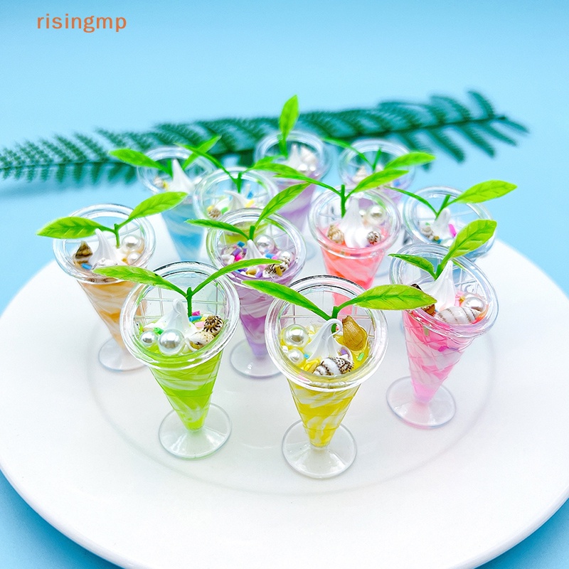 [risingmp] 1 Ly Kem Ốc Quế Trang Trí Tiểu Cảnh Nhà Búp Bê Thu Nhỏ