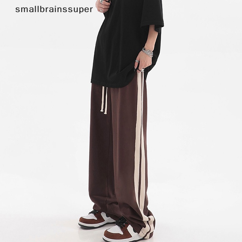 Quần Dài Cotton Mỏng Lưng Thun Rút Dây Họa Tiết Kẻ Sọc Thời Trang Mùa Hè Phong Cách retro Mỹ SBS