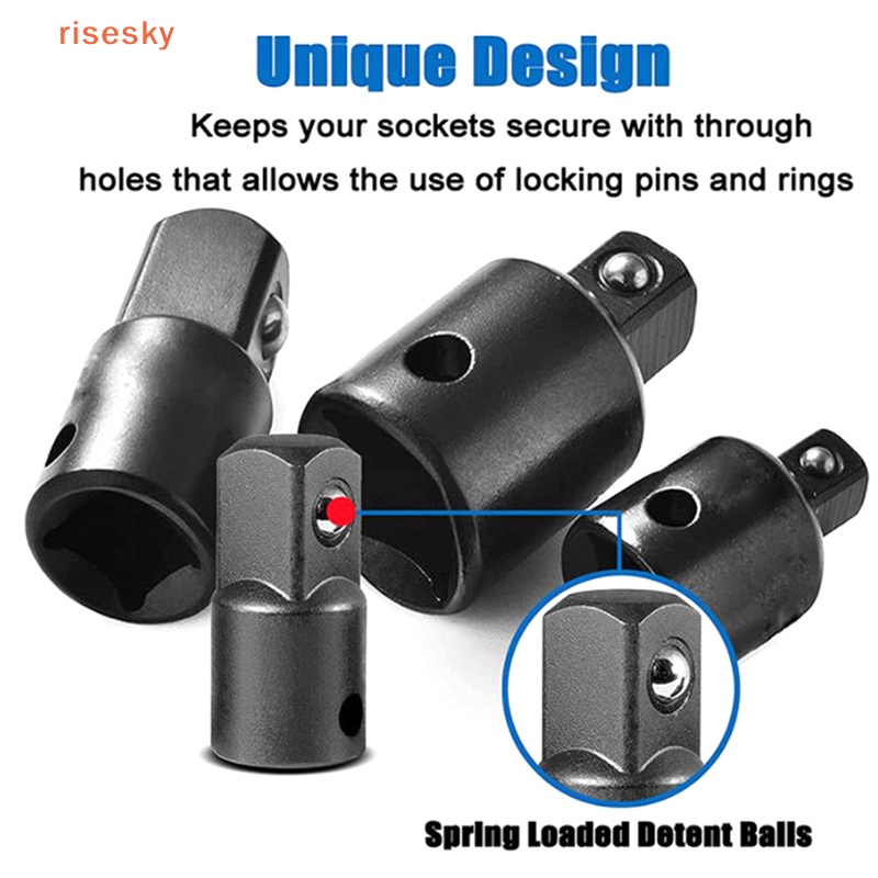 Bộ 4 Đầu Chuyển Đổi Ổ Đĩa 3 / 8 &quot;1 / 4&quot; 1 / 2 inch Chuyên Dụng Chất Lượng Cao