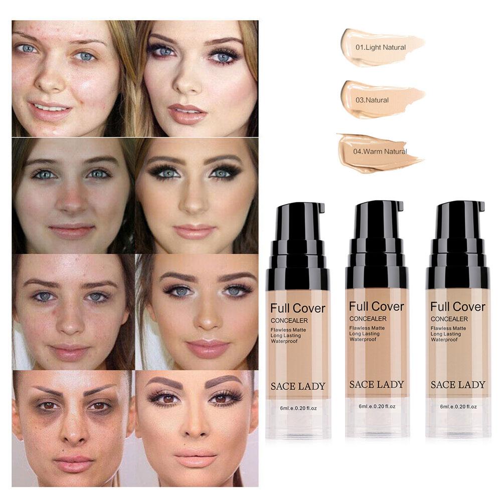 Kem Nền Che Khuyết Điểm Dạng Lỏng SACE LADY 6ml V1B7 Không Dính Làm Mịn Tông Màu Da Tự Nhiên