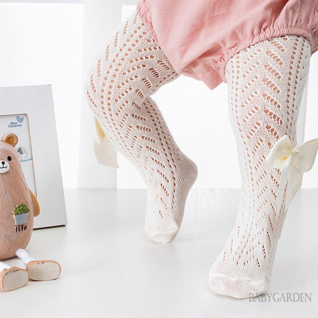 Quần Tất Dệt Kim Đính Nơ Cho Bé Gái