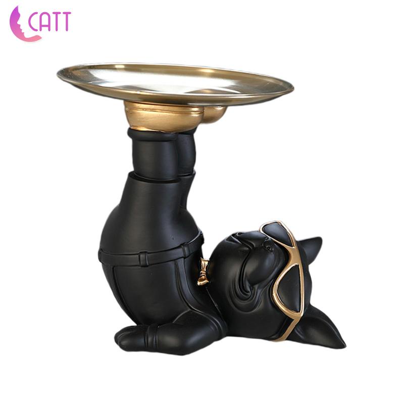 [Dadada1] Khay Đựng Tượng Điêu Khắc Hình Động Vật Trọng Lượng Nhẹ Kèm Khay Để Trang Trí Tiệc Cưới / Bánh Kẹo