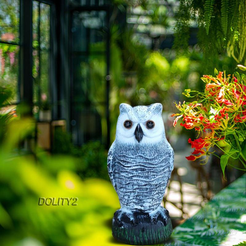 Set 2 Tượng Chim Cú Bù Nhìn Trang Trí Vườn Cây