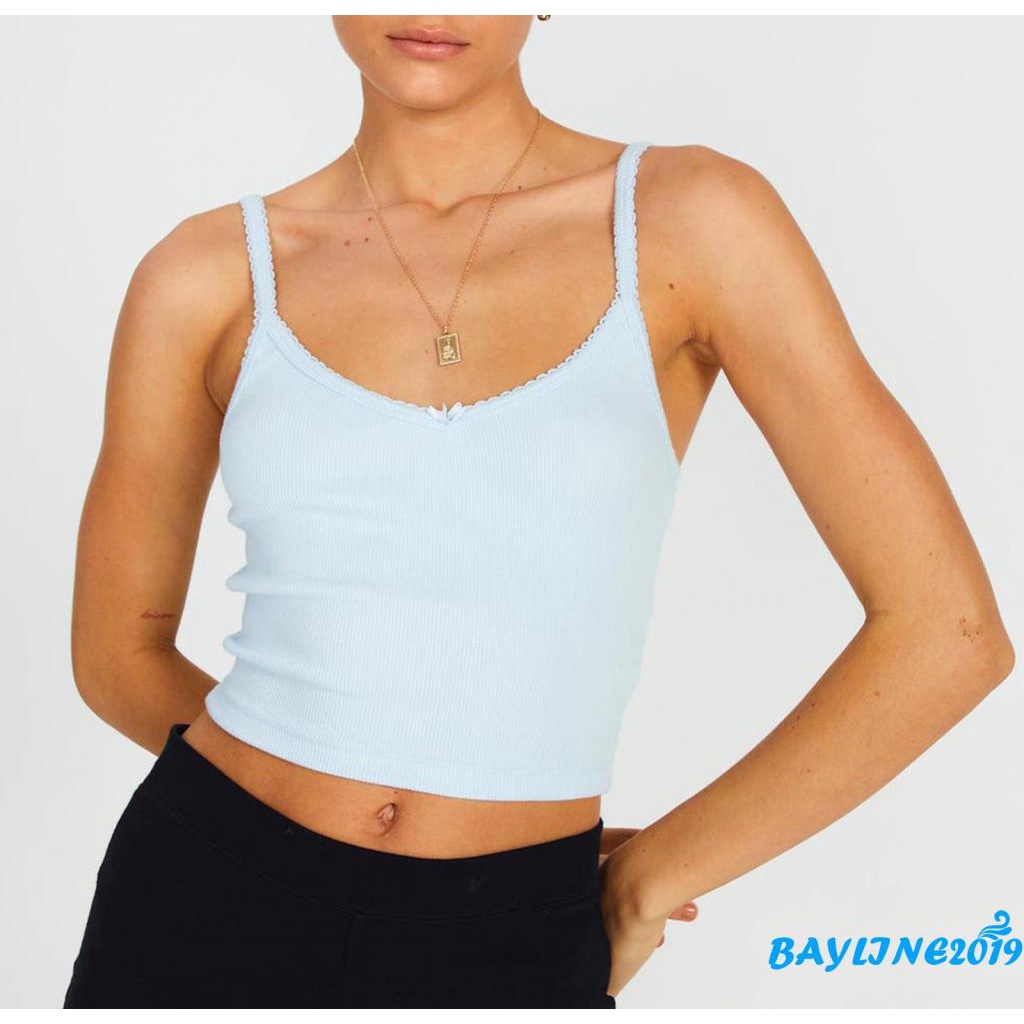 Áo Hai Dây Mỏng Hở Lưng Đính Nơ Thời Trang Mùa Hè Cho Nữ