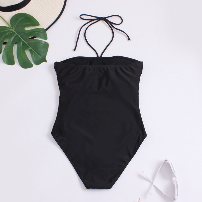 Bikini 1 mảnh treo cổ hở lưng dải mỏng sexy bãi biển nghỉ mát phụ nữ bơi lội