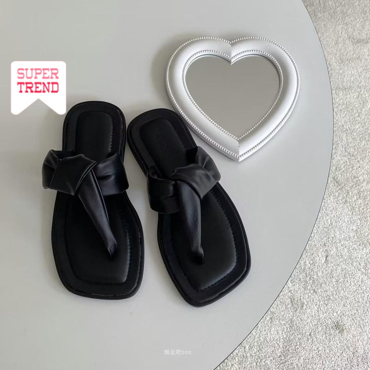 Dép Xỏ Ngón Đế Bằng Màu Trơn Đơn Giản Phong Cách Hàn Quốc Thời Trang Mới 2023 Ulzzang