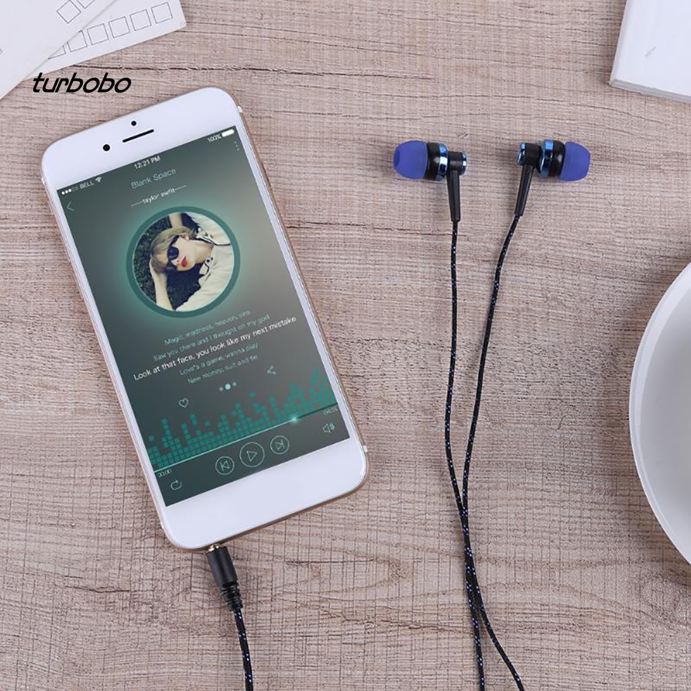 Tai Nghe Nhét Tai Dây Bện Thời Trang turbobo