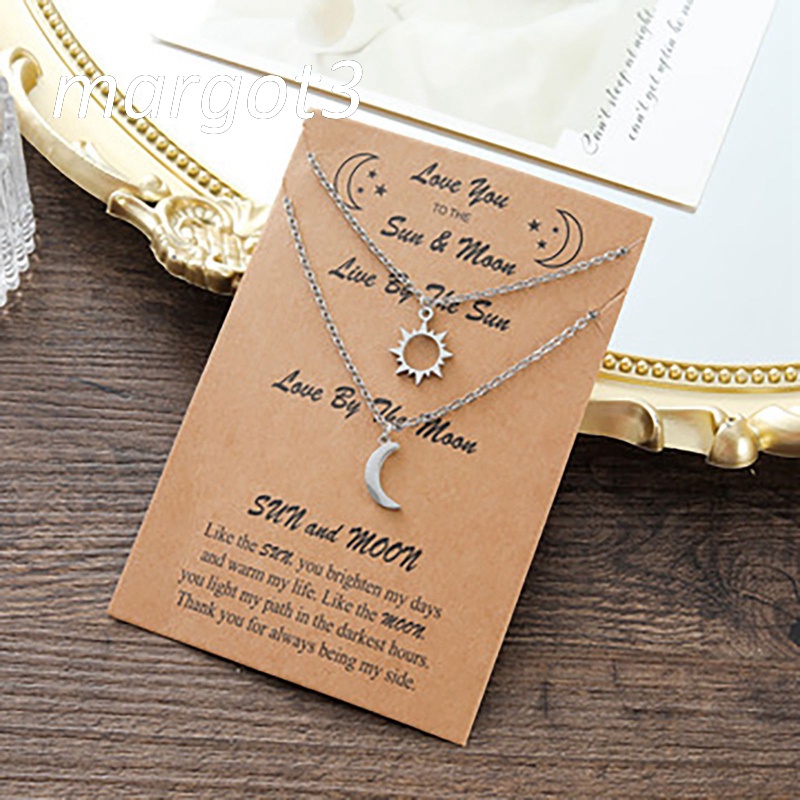 Set 2 Vòng cổ Tình Bạn Mặt Trăng Và Mặt Trời